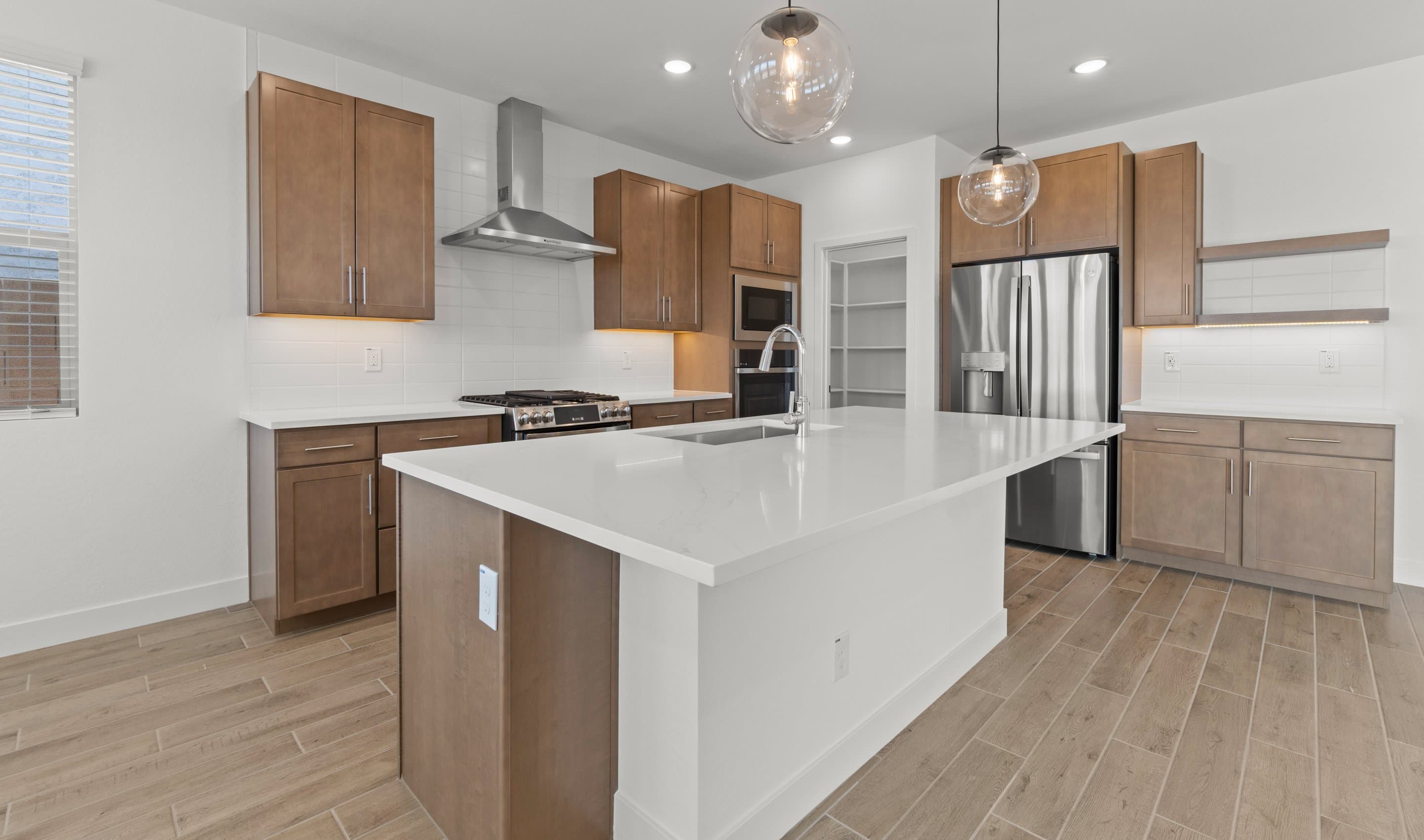 Kitchen with spacious central island