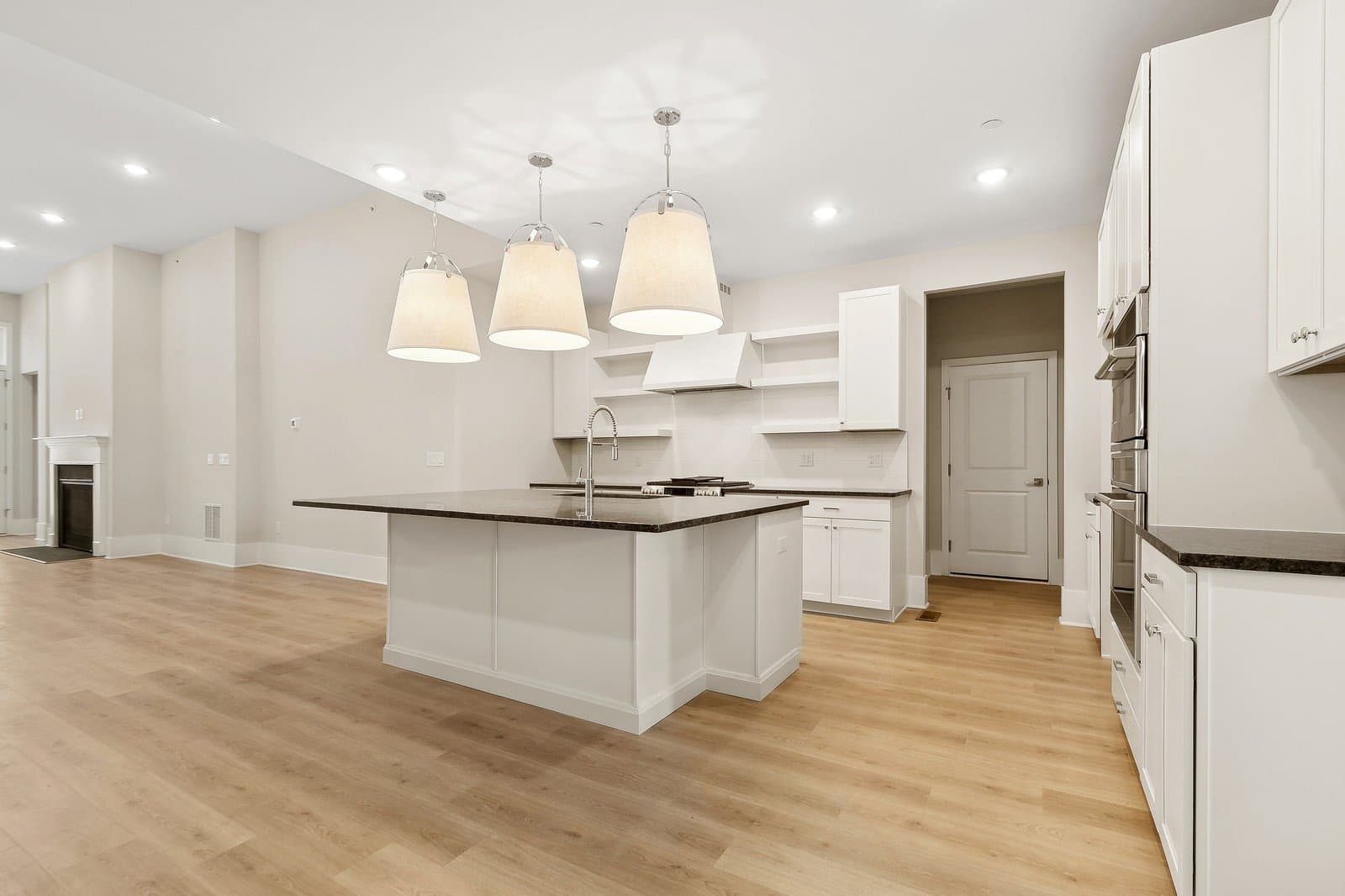 Kitchen with spacious central island