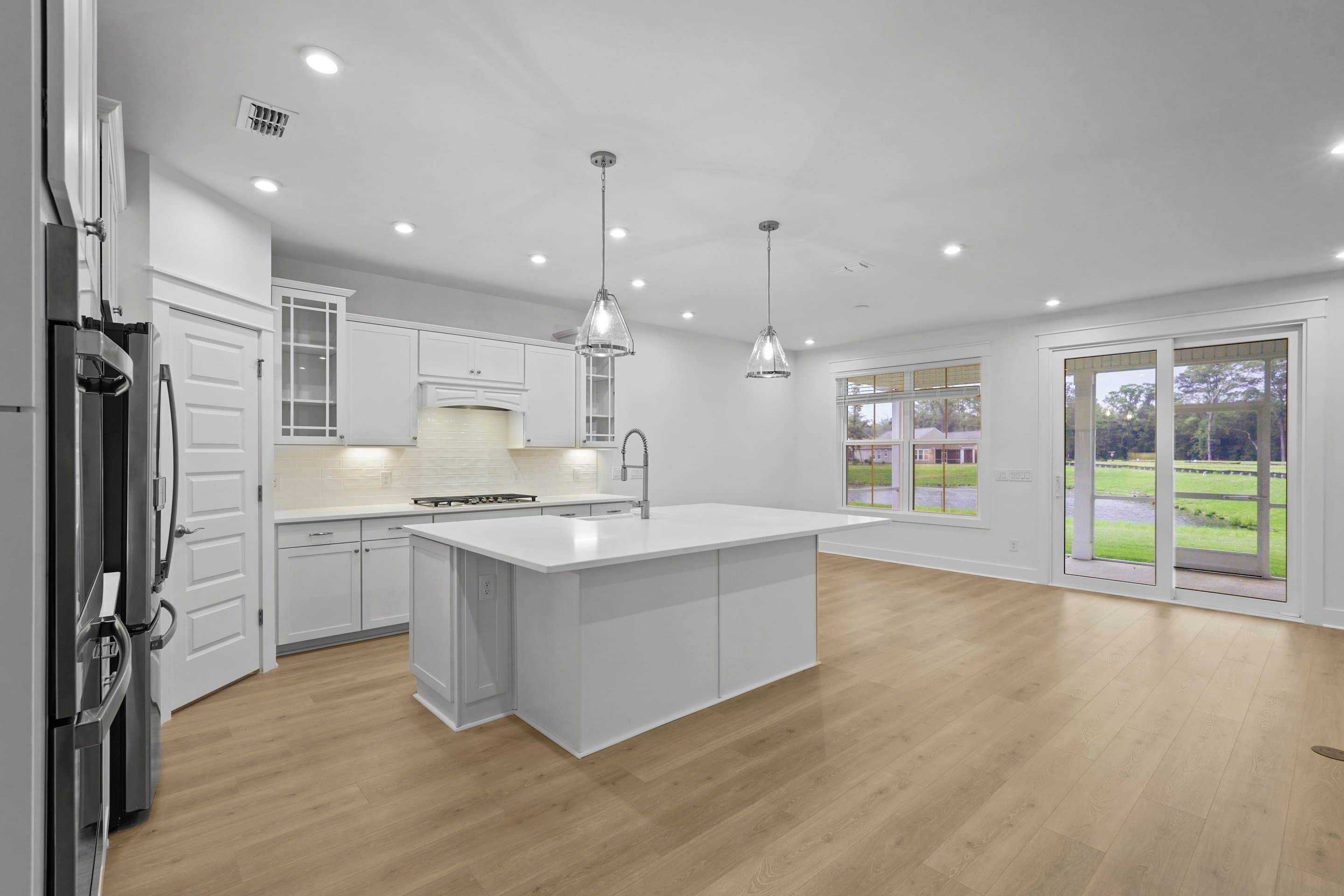 Kitchen with spacious central island