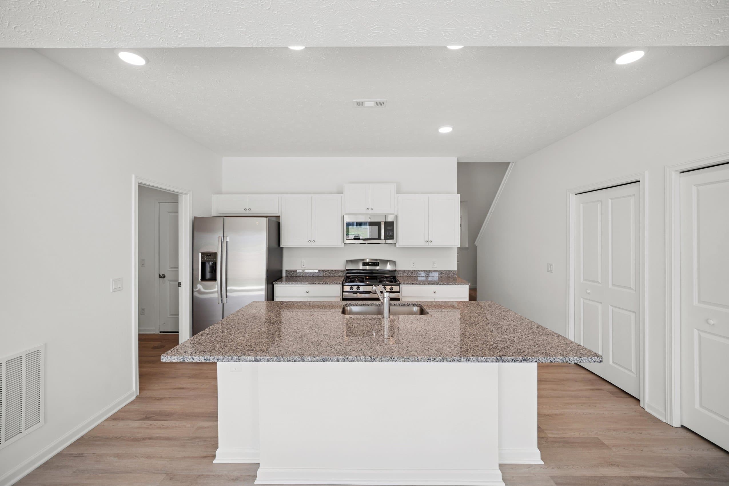 Kitchen with spacious central island