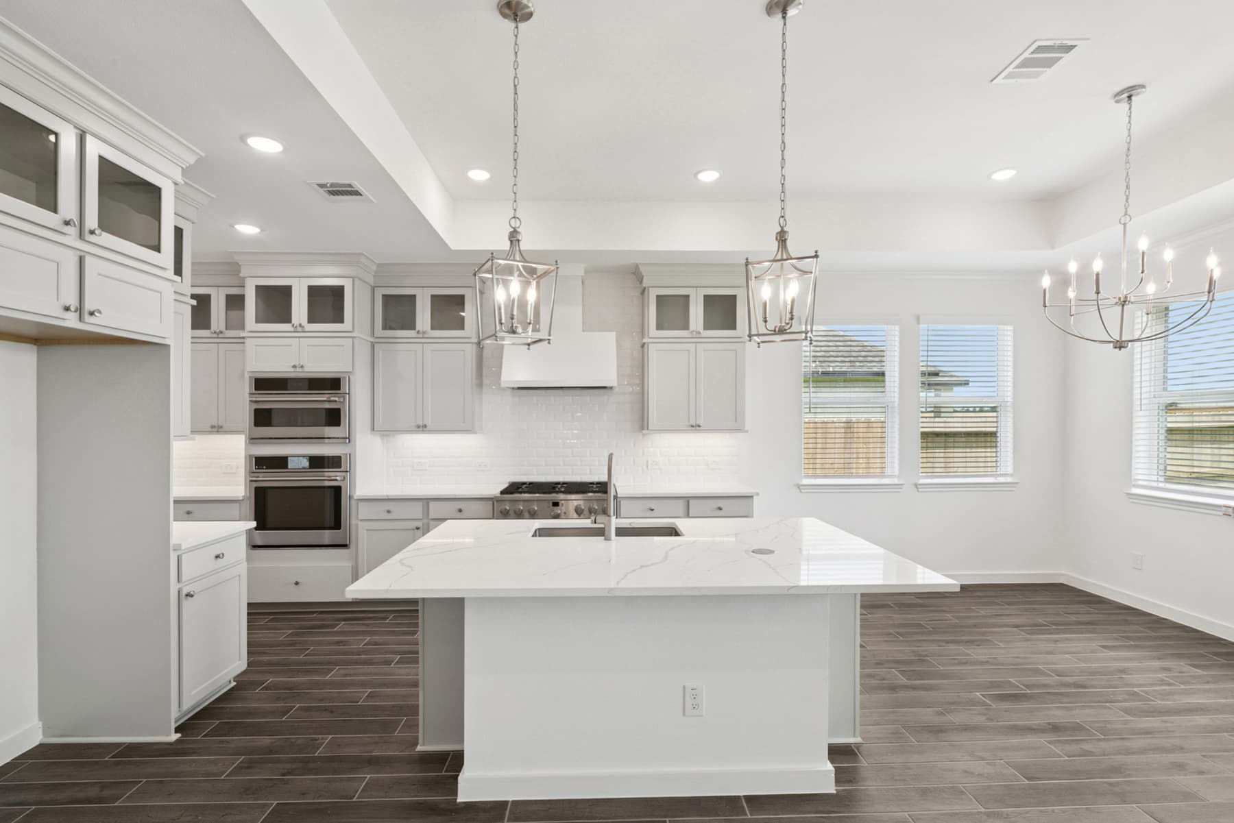 Kitchen featuring vast island