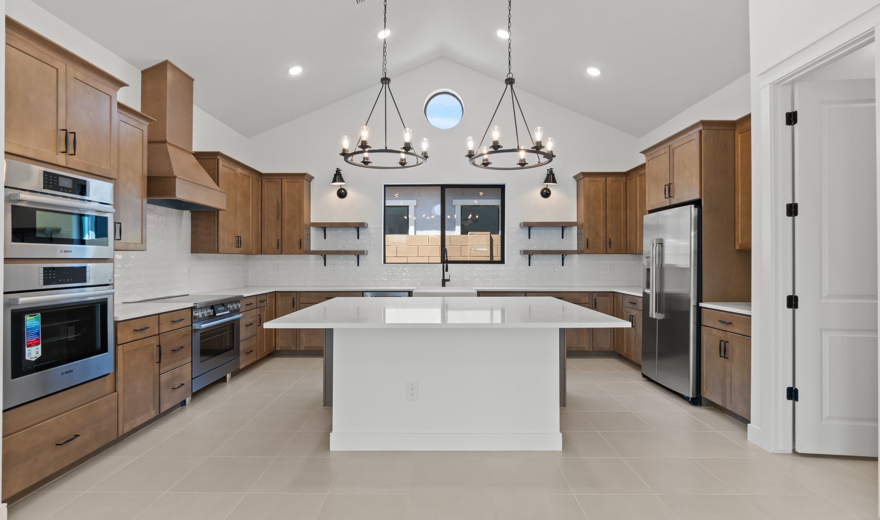 Kitchen with stunning lighting