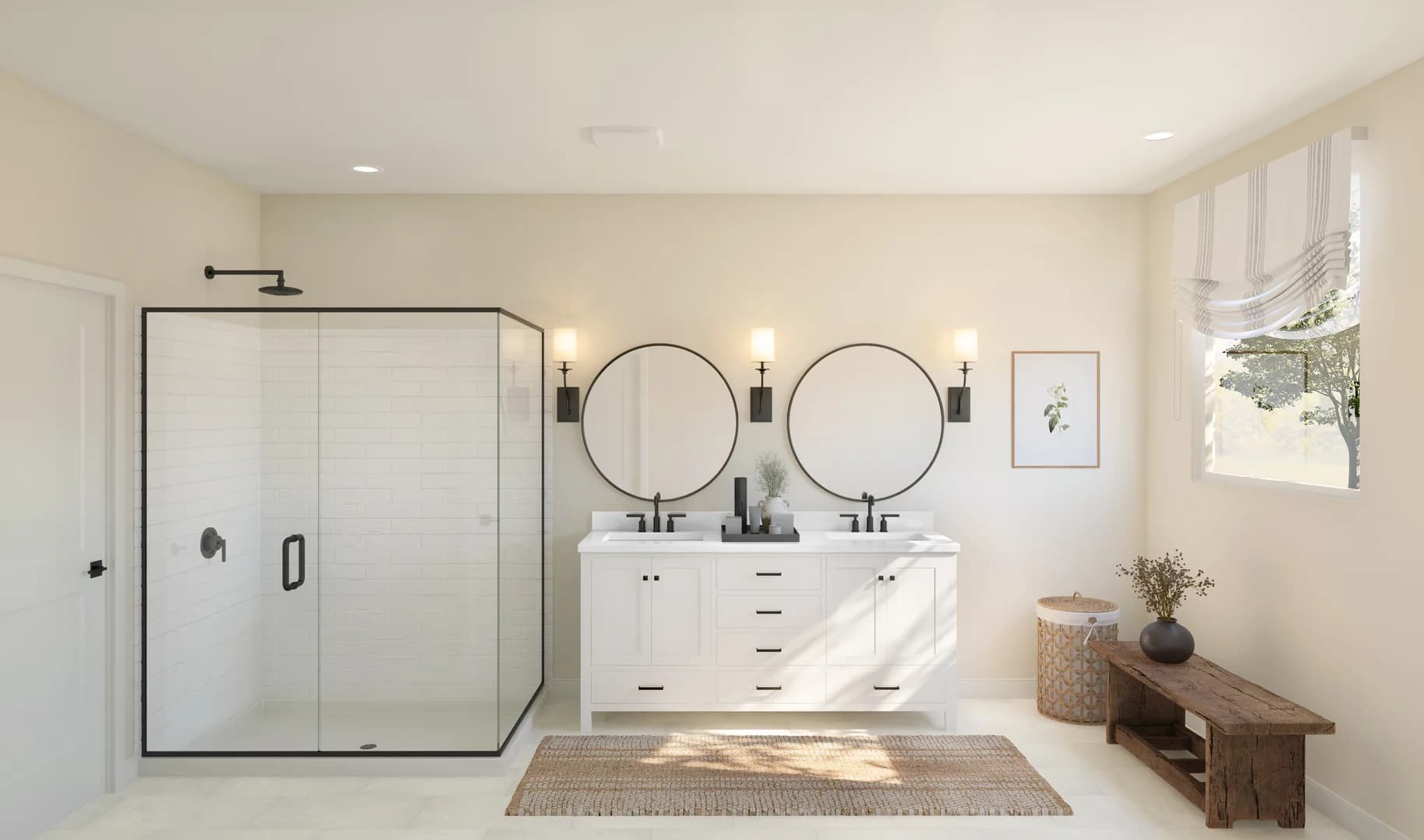 Barcelona Owner s Bath Farmhouse Palette 2 Level 1 European Farmhouse