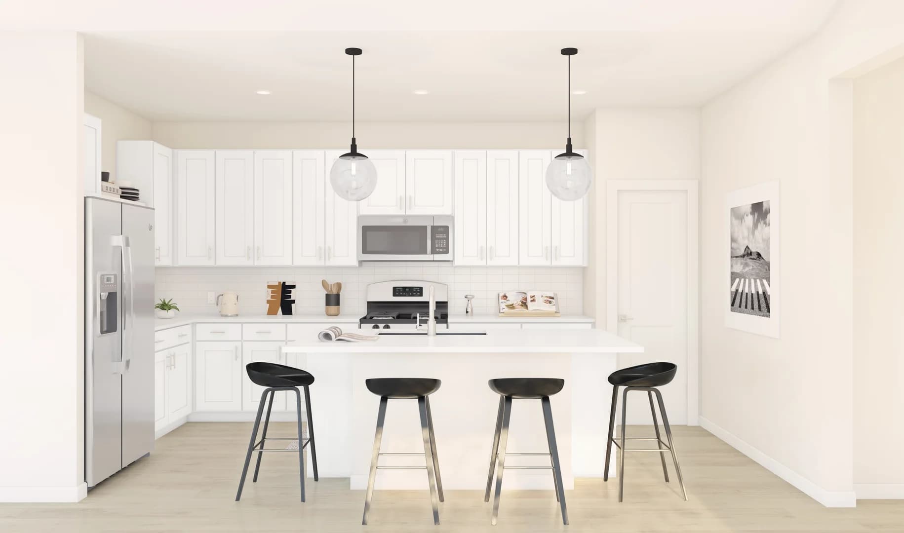 Passionflower II Kitchen Loft Palette 1 Ascend Black and White Loft