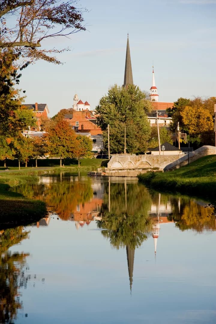 Steeple Reflections on an Autumn Day in Frederick Maryland
