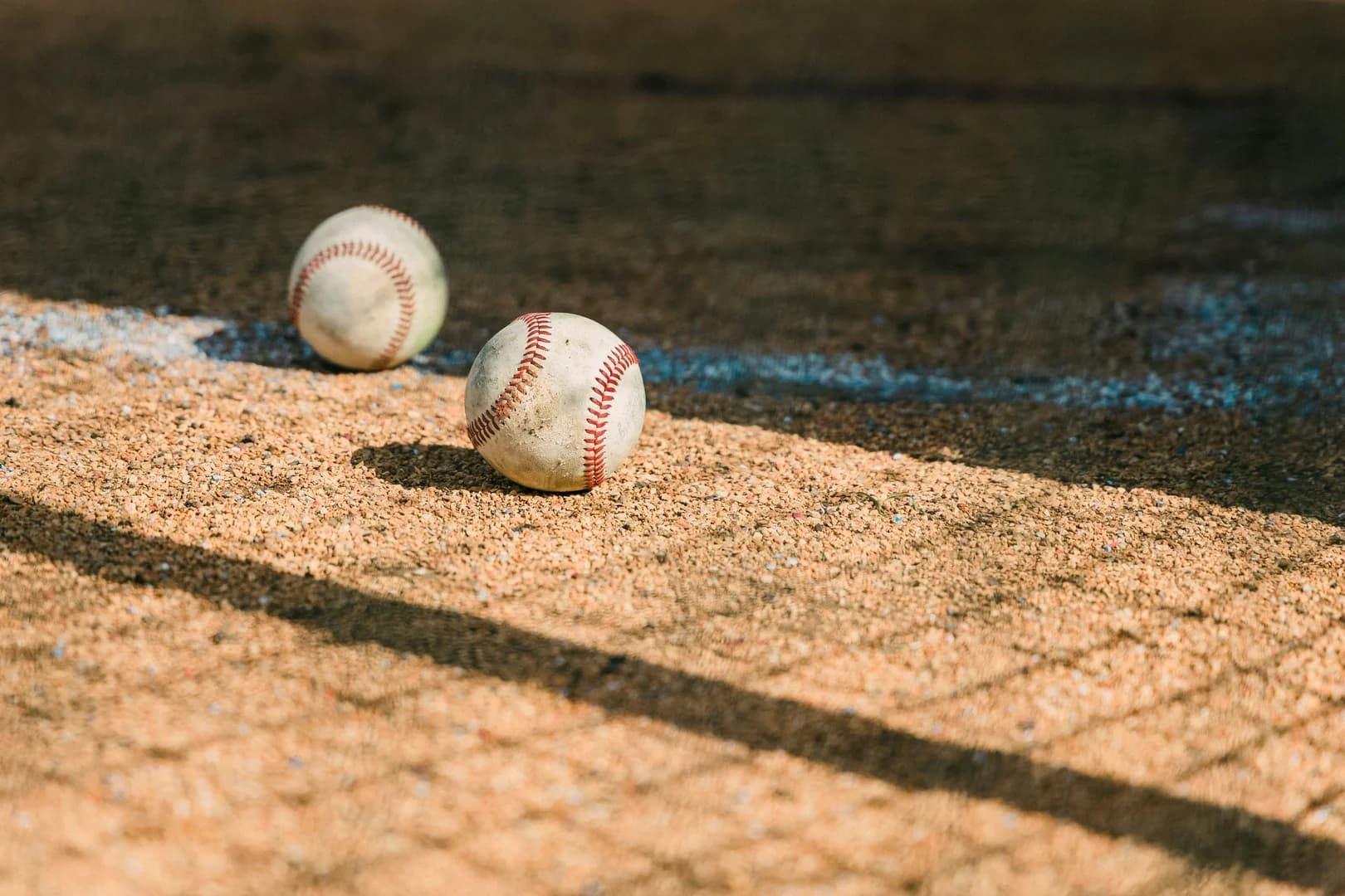 Detail Shot of Baseballs on Field