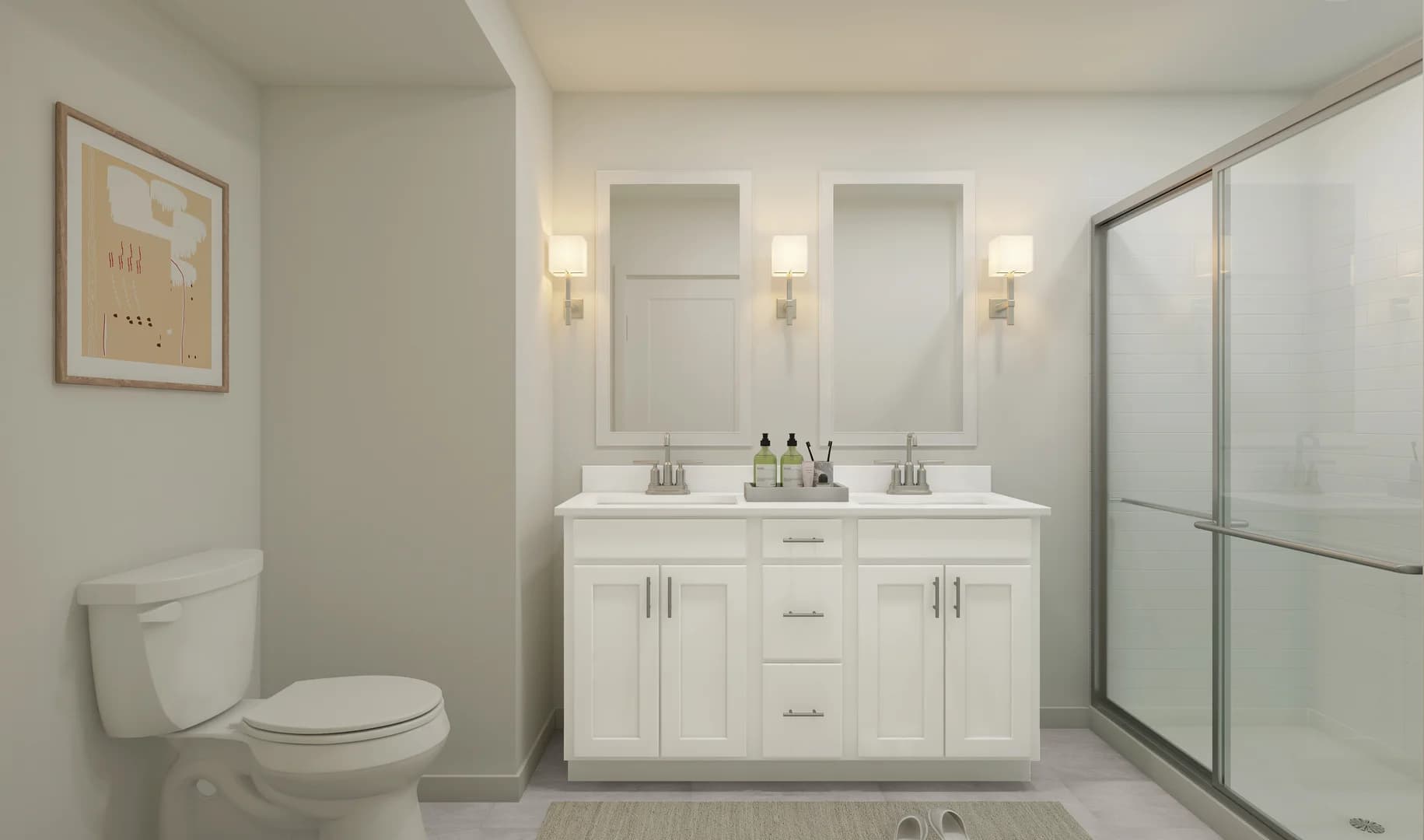 Aspire at Wilderness Shores Greenwich Primary Bath Loft Palette 1 Aspire Neutral Loft