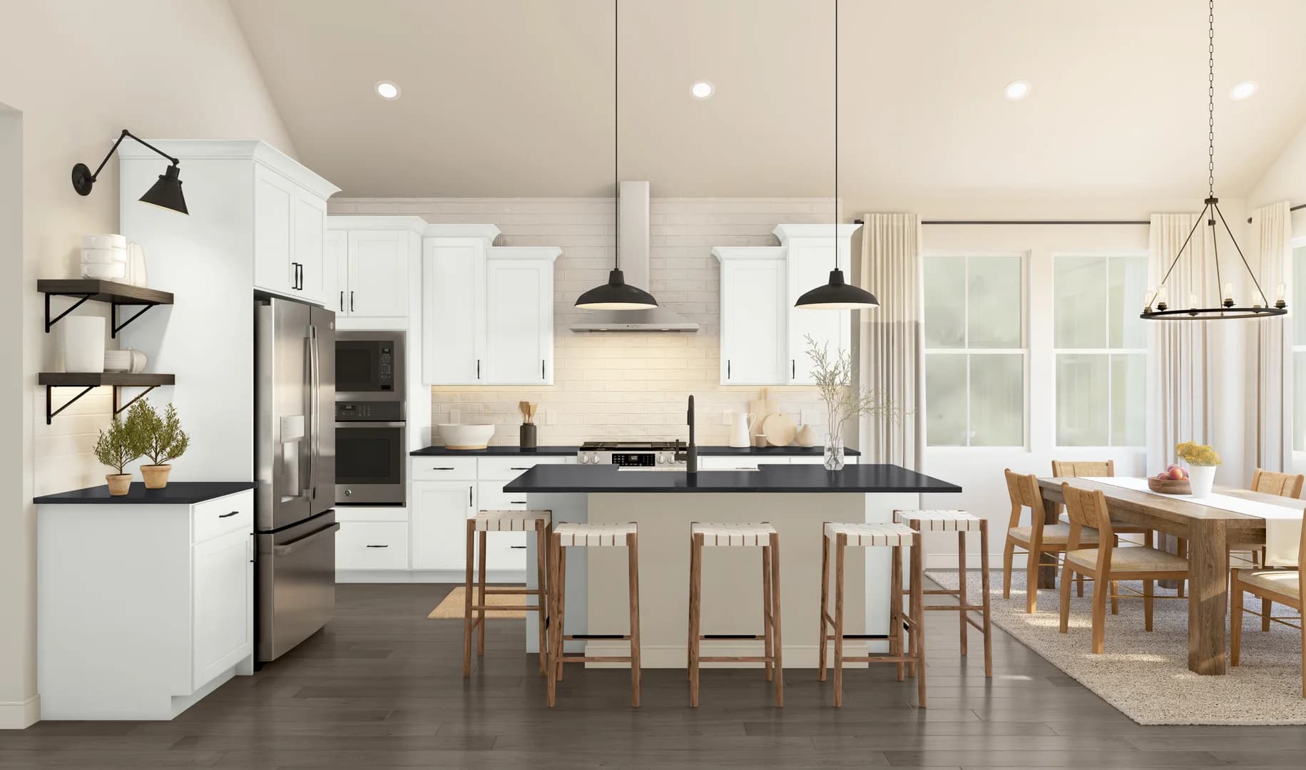 Evora Kitchen Farmhouse Palette 3 Level 1 Coastal Farmhouse