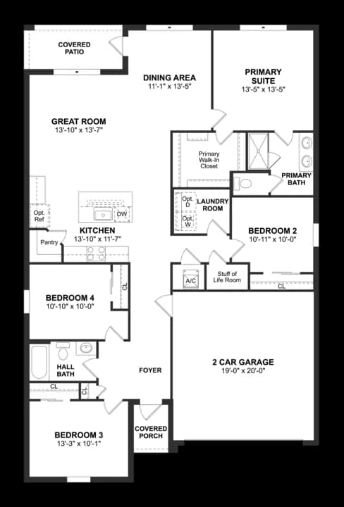 Aspire at Port St Lucie Goldenrod II Floorplan Ascend