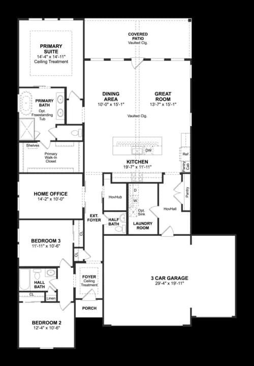 Cane Crossing Estates Santa Rosa II Santa Rosa II3 car garage_CaneCrossingfloor1 Level 1
