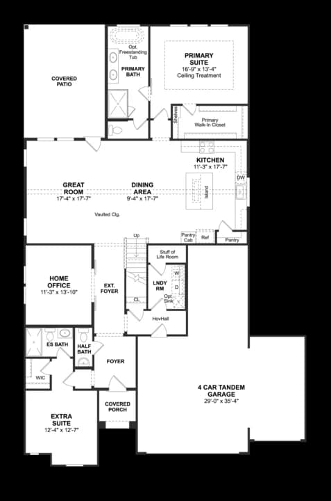 Cane Crossing Estates Tuscaloosa Tuscaloosa4 car garage_CaneCrossingfloor1 Level 1
