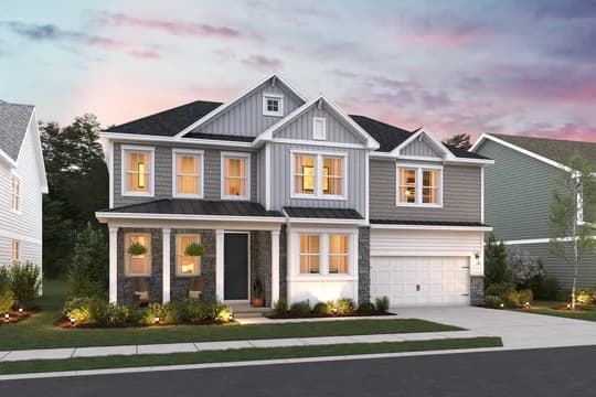 Hawk Ridge Limerick Elevation EA with Partial Stone Level 1