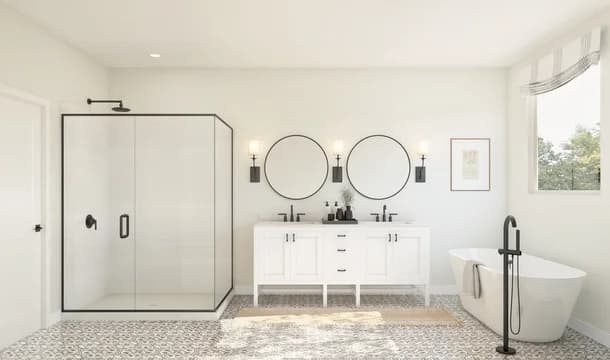 Tucson Owners Bath Tub Farmhouse Palette 4 Level 1 European Farmhouse