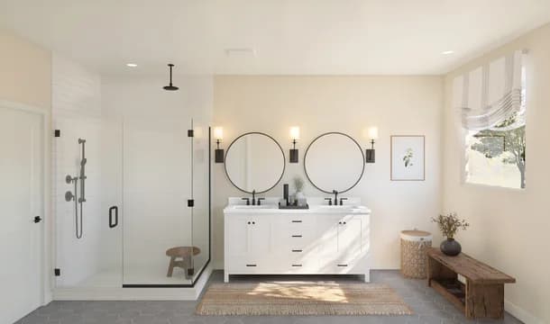 Barcelona Owners Bath Plus Farmhouse Palette 5 Level 1 European Farmhouse