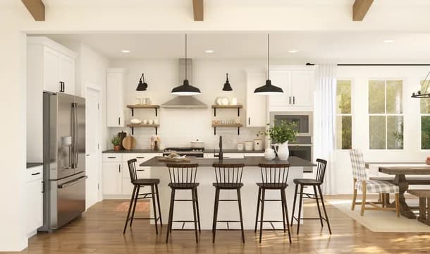 119210 Egret Shores Asheville Kitchen Farmhouse Palette 1 Level 1 Traditional - Farmhouse