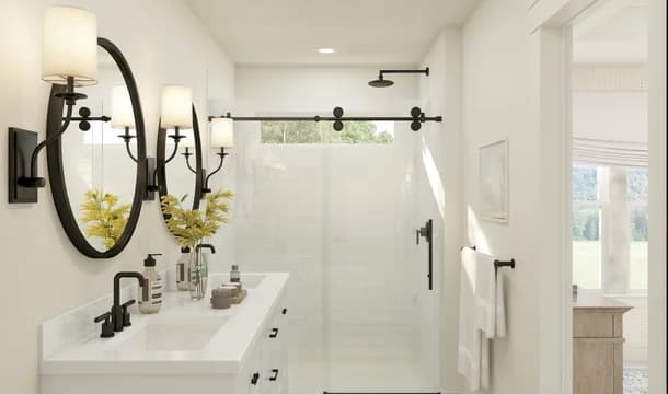 127191 The Grove at Jackson Village Cape May Primary Bath Farmhouse Palette 4 Level 2 Traditional - Farmhouse