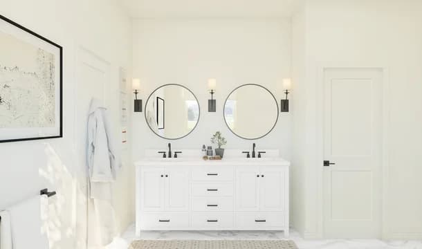 134011 Heritage Ranch Santa Fe Primary Bath Farmhouse Palette 6 Level 1 Coastal - Farmhouse
