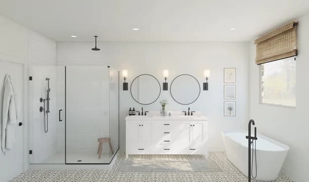 Barcelona Primary Bath Plus Tub Farmhouse Palette 3 Level 1 Fresh Farmhouse