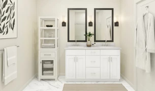 Passionflower II Primary Bath Loft Palette 1 Ascend Black and White Loft