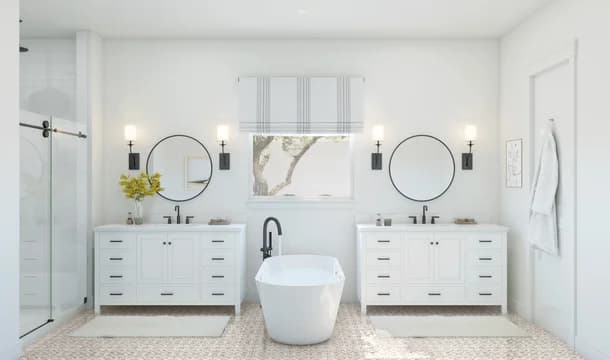 142169 Kreymer at the Park Frankfurt Primary Bath Farmhouse Palette 3 Level 2 Traditional - Farmhouse