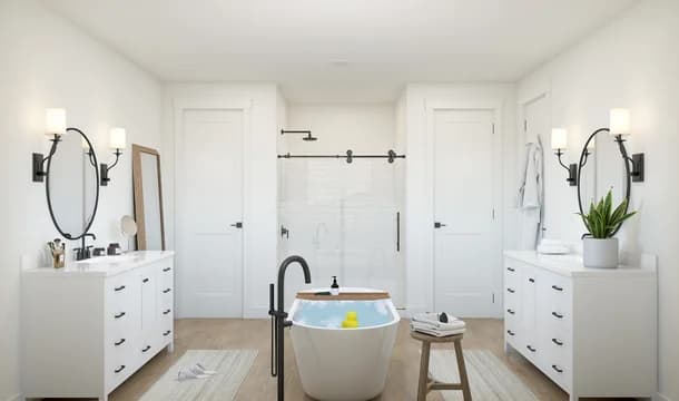 142191 Kreymer at the Park Mykonos Primary Bath Farmhouse Palette 4 Level 2 Industrial - Farmhouse