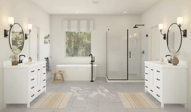 Rocky Run Village Toulouse Primary Bath Farmhouse Palette 2 Level 2 European Farmhouse