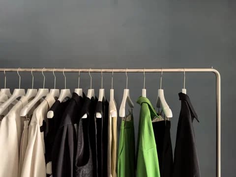 Row of clothes on hangers