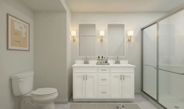 Aspire at Wilderness Shores Greenwich Primary Bath Loft Palette 1 Aspire Neutral Loft