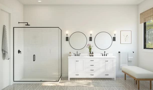 Tacoma Primary Bath Farmhouse Palette 4 Level 2