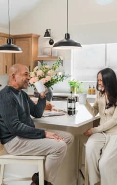 Elevon Frankfurt Couple Having Coffee in Kitchen Farmhouse Palette 6 Level 1 USP Crop