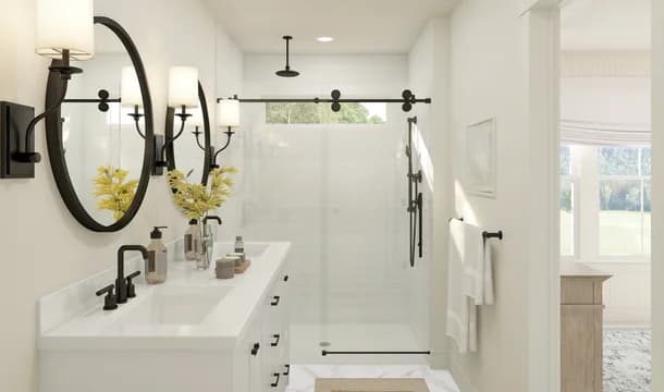 The Grove at Jackson Village Cape May Primary Bath Plus Farmhouse Palette 6 Level 2 Traditional Farmhouse