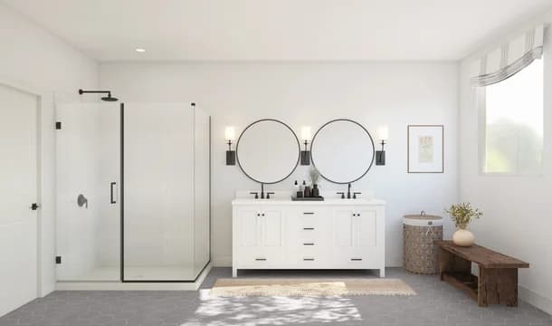 Tucson Primary Bath Farmhouse Palette 3 Level 1 European Farmhouse