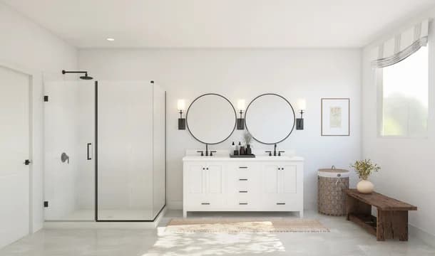 Tucson Primary Bath Farmhouse Palette 4 Level 1 European Farmhouse