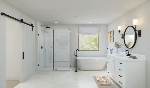 Hampton Primary Bath Tub Farmhouse Palette 1 Level 1 Traditional Farmhouse