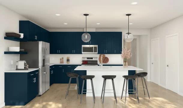 Ocala Kitchen Loft Palette 2 Ascend Black and White Loft