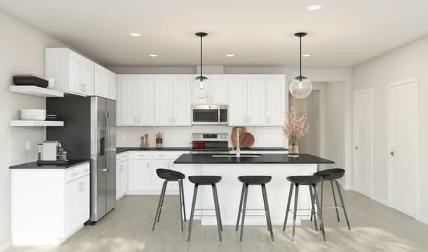 Ocala Kitchen Loft Palette 3 Ascend Black and White Loft