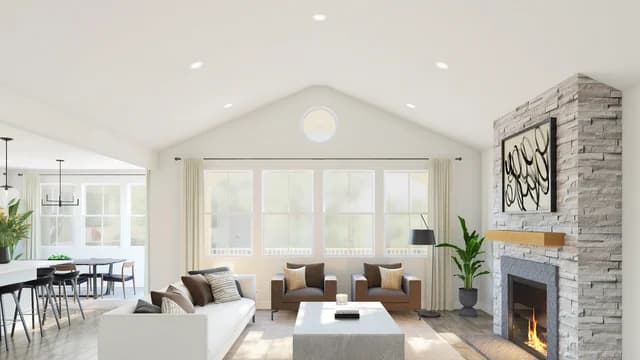 Woodfield Barcelona Vaulted Ceiling Loft Palette 2 Level 1 Black and White Loft