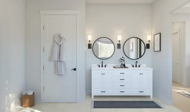 Mirabella Pasadena ESP Primary Bath Farmhouse Palette 1 Level 3 Industrial Farmhouse