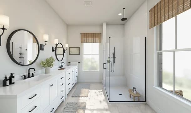 Four Seasons at Hilton Head Lakes Carver Primary Bath Farmhouse Palette 2 Level 2 Coastal Farmhouse