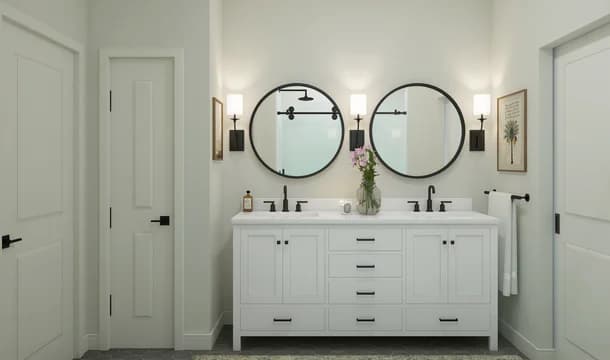 Four Seasons at the Lakes of Cane Bay Spring Lake Primary Bath Farmhouse Palette 3 Level 1 Fresh Farmhouse