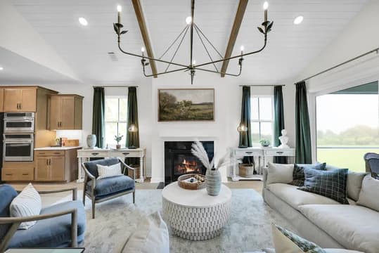 Four Seasons at Lakes of Cane Bay Jenkins II Great room Farmhouse Palette 5 Level 1