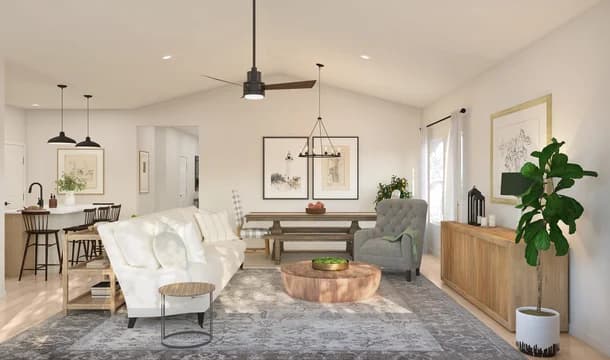 Aspire at Reunion Passionflower II Great Room Farmhouse Palette 5 Ascend Traditional Farmhouse