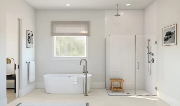 Belfast ESP Primary Bath Plus Tub Loft Palette 6 Level 3 Black and White Loft