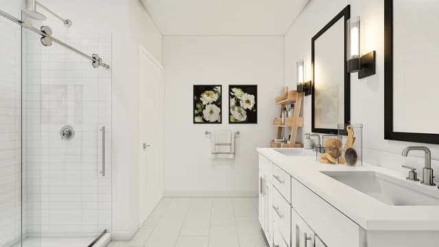 Primary Bath VTY SHW Dallas Reunion Passionflower II ESP ASCEND Base Palette 3 Furnished