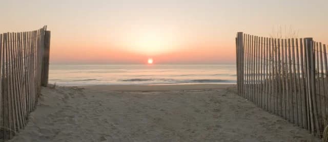 Bethany Beach during sunset