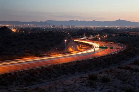 Sunset over downtown Phoenix