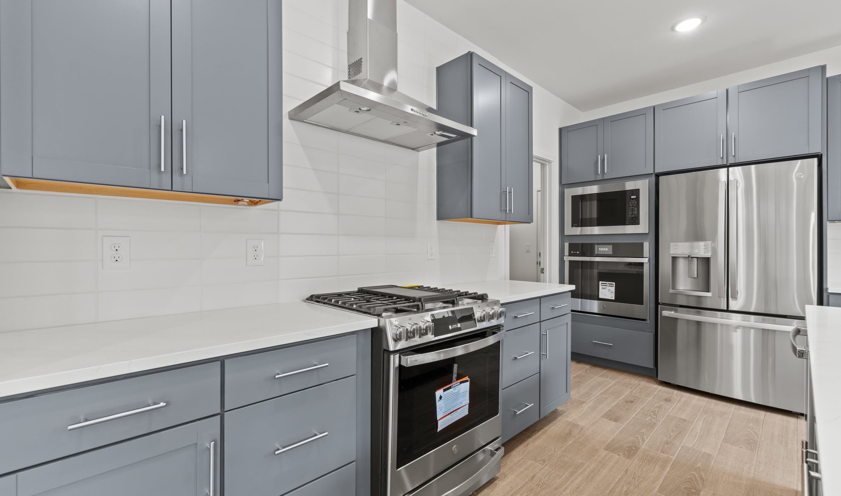 Kitchen with wall oven