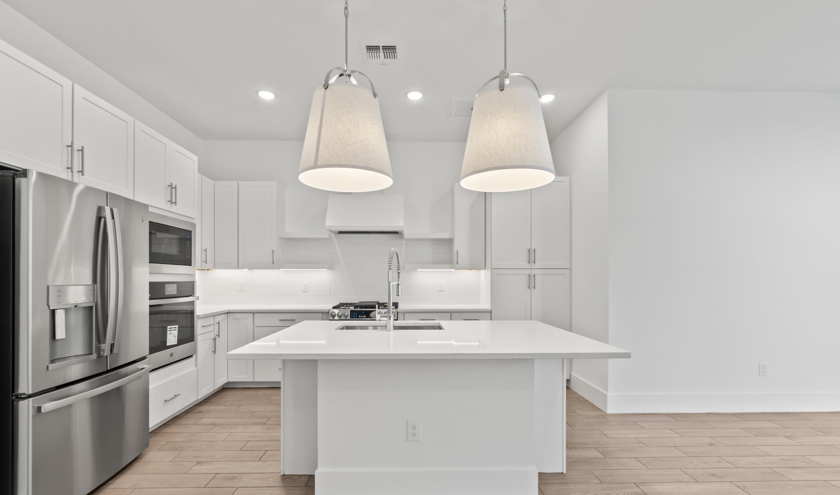 Kitchen with spacious central island